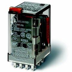 фото Миниатюрные реле общего назначения, Втычные, Контакты AgCdO, 2CO 10A 220V DC катушка, блокируемая кнопка Тест + индикатор (553292202040)