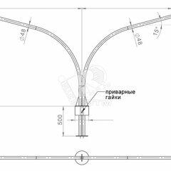 фото Кронштейн К2К-1.0-1.0-0.145-(15-180) горячеоцинкованный разборный (В00004828)