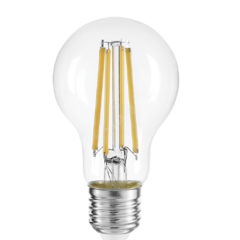 фото Лампа сетодиодная декоративная LED 8w E27 3000K груша прозрачная филамент 230/50 Jazzway (5021693)
