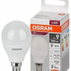 фото Лампа светодиодная LED 10 Вт E14 4000К 800Лм шарик 220 В (замена 75Вт) OSRAM (4058075579743)