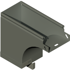 фото Угол внешний боковой правый 300х80 отвод 300х80 S=1.0мм оцинкованный (STGOMR.3008.3008.10)