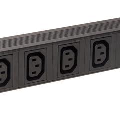 фото PDU 7 розеток C13 с LED выкл 1U вх C14 без шнура (PH12-7C133)