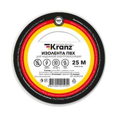 фото Изолента ПВХ KRANZ 0.13х15 мм, 25 м, белая 5шт (etmKR-09-2101)