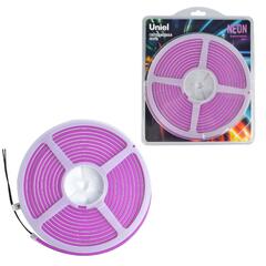 фото Гибкая светодиодная лента. NEON ULS-N01-2835-120LED/m-6mm-IP67-DC12V-9W/m-5M-PURPLE катушка 5м в блистере фиолетовый свет (UL-00009089)