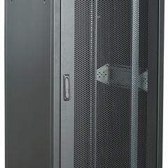 фото Шкаф сетевой 19' LINEA N 28U 800х800мм перфорированная передняя дверь задняя металлическая черный (LN05-28U88-PM)