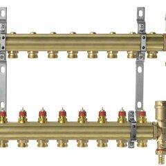 фото Коллекторная группа 1' х 9 выходов 3/4' с преднастройкой с воздухоотводчиками FHF-9 set (088U0709)