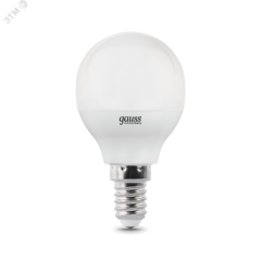 фото Лампа светодиодная LED 10 Вт 730 Лм 4100К белая Е14 Шар Elementary Gauss (53120)