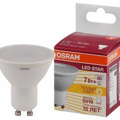 фото Лампа светодиодная LED 7Вт GU10 3000К 700лм 230V FR PAR16 (замена 80Вт) OSRAM LS (4058075481497)