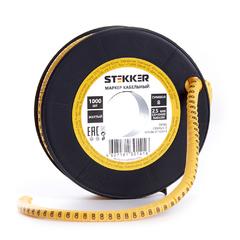 фото Кабель-маркер 8 для провода сеч.2,5мм, желтый (1000шт в упак) Stekker (CBMR25-8)