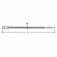 фото Cтяжка с крепежной петлей 205х4,2 мм цвет естественный (упак. 100 шт.)