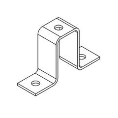 фото Прямоугольная скоба для сдвоенного СТРАТ профиля 41х41 по высоте (гальваника) (872353)