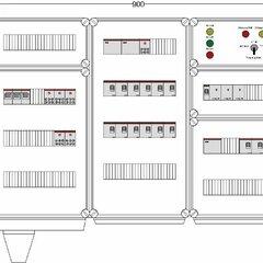 фото Щит управления электрообогревом DEVIBOX HR 12x1700 3хD330 (в комплекте с терморегулятором и датчиком температуры) (DBR171)