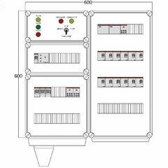 фото Щит управления электрообогревом DEVIBOX HR 12x4400 D316 (в комплекте с терморегулятором и датчиком температуры) (DBR104)