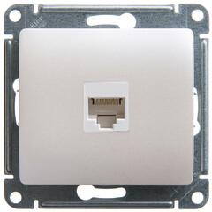 фото GLOSSA Розетка компьютерная RJ45 категория 5E перламутр в рамку (GSL000681K)