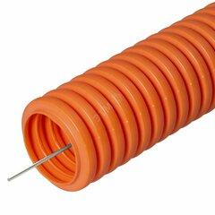 фото Труба гофрированная ПНД тяжелая безгалогенная (HF) оранжевая с зондом д20 (50м/уп) (PR02.0034)