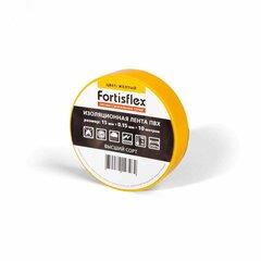 фото Изолента ПВХ 15x0.15х10 желтая (Fortisflex) (71224)