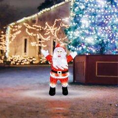 фото Акриловая профессиональная светодиодная фигура Приветствующий Санта Клаус 76х47х120 см, IP65, понижающий трансформатор в комплекте NEON-NIGHT (513-183)