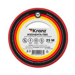 фото Изолента ПВХ KRANZ 0.13х19 мм, 25 м, красная 5шт (etmKR-09-2204)