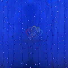 фото Гирлянда профессиональная Светодиодный Дождь 2х6м постоянное свечение прозрачный провод 220В синий (235-173)