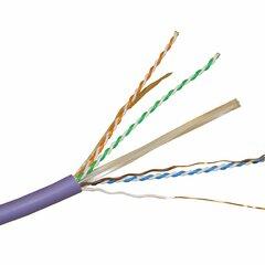 фото Витая пара неэкранированная U/UTP категория 6А 4 пары (23 AWG) одножильный (solid) с разделителем LSZH фиолетовый(305 метров) (10GX24.07305)