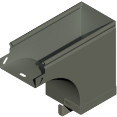 фото Угол внешний боковой левый 300х80 отвод 300х80 S=1.0мм оцинкованный (STGOML.3008.3008.10)