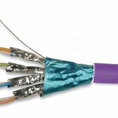 фото Витая пара экранированная (S/FTP) категория 6a 4 пары 23 AWG (0 57 мм) одножильный (solid) LSZH фиолетовый(500 метров) (10GXE02.07500)