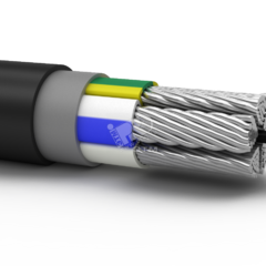 фото Кабель силовой АВВГнг(А) 5х95мс(N.PE)-1 ТРТС многопроволочная секторная жила