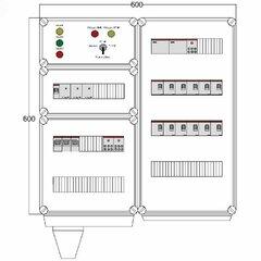 фото Щит управления электрообогревом DEVIBOX HR 12x4400 3хD330 (в комплекте с терморегулятором и датчиком температуры) (DBR170)