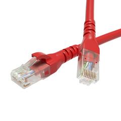 фото Патч-корд неэкранированный CAT6 U/UTP 4х2 LSZH красный 0.5м