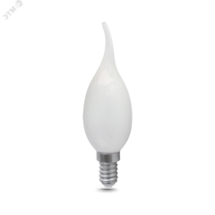 фото Лампа светодиодная LED 9 Вт 590 Лм 3000К теплая Е14 Свеча на ветру диммируемая milky Filament Gauss (104201109-D)