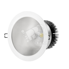 фото Светильник светодиодный ДВО-30Вт Largo LED Coolwhite 6000K c ПРА круглый белый матовое стекло (60170)