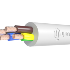 фото Провод ПВС 3х4+1х4 белый