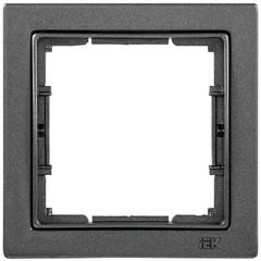 фото РУ-1-БА Рамка одноместная квадратная BOLERO Q1 антрацит IEK (EMB12-K95-Q1)