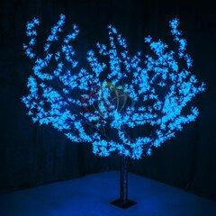 фото Фигура уличная светодиодная Дерево Сакура H1.5м диаметр кроны 1.8м синее IP54 понижающий трансформатор в комплекте (531-103)