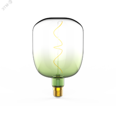 фото Лампа светодиодная LED 5 Вт 200 Лм 1800К теплая Е27 V140 green-clear flexible Filament Gauss (1009802105)