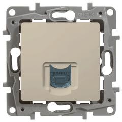 фото ETIKA Розетка компьютерная RJ45 категория 5 UTP слоновая кость (672341)