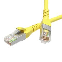 фото Патч-корд экранированный CAT5E F/UTP 4х2 LSZH желтый 10м