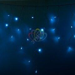 фото Гирлянда профессиональная Айсикл (бахрома) светодиодный 4.8х0.6м прозрачный провод 220В синий (255-143)
