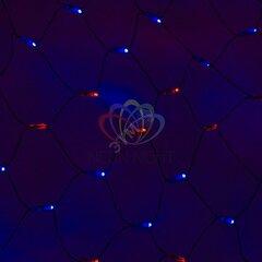 фото Гирлянда-сеть профессиональная светодиодная 2 х 1.5м свечение с динамикой черный провод красная/синий (215-023)