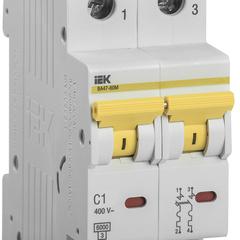 фото Выключатель автоматический ВА47-60M 2Р 1А 6кА С IEK (MVA31-2-001-C)