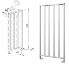 фото Ограждение полноростовое 1020 мм порошковая окраска (ВЗР 2342.01-01)