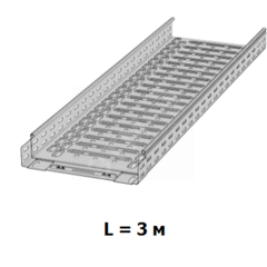 фото Лоток кабельный перфорированный 3 м CT-E-35-100 (1469300)