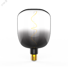 фото Лампа светодиодная LED 5 Вт 200 Лм 1800К теплая Е27 V140 black-clear flexible Filament Gauss (1008802105)