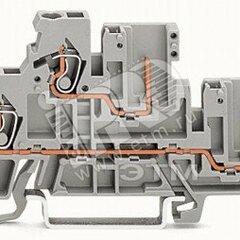 фото Клемма проходн 0.08-4мм2 2х ярусн (1уп=50шт) WAGO (870-101)