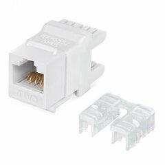 фото Вставка Keystone Jack RJ-45(8P8C), 180 градусов, категория 6, Dual IDC (110&Krone type), белая (KJ-RJ45-Cat.6-180)