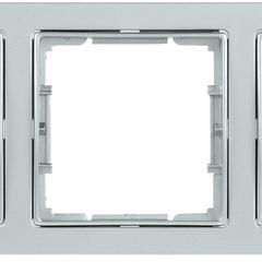 фото РУ-5-БС Рамка пятиместная квадратная BOLERO Q1 серебряный IEK (EMB52-K23-Q1)