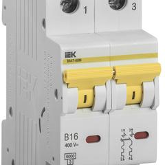фото Выключатель автоматический ВА47-60M 2Р 16А 6кА B IEK (MVA31-2-016-B)