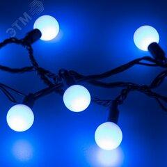 фото Гирлянда светодиодная декоративная ARD-BALL-CLASSIC-D23-20000-BLACK-160LED BLUE (230V, 7W) (ARDCL, IP65) (025629)