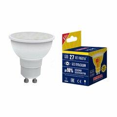 фото Лампа светодиодная LED-JCDR-7W/WW/GU10/NR Форма JCDR, матовая. Серия Norma. Теплый белый свет (3000K). Картон. ТМ Volpe (UL-00003838)