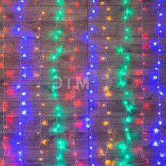 фото Гирлянда домашняя Светодиодный Дождь 2*3 м, свечение с динамикой, прозрачный провод, 230 В, диоды Мультиколор (235-069)